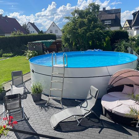 Kleine gemütliche Einliegerwohnung mit Garten und Pool Nordstemmen Exterior foto