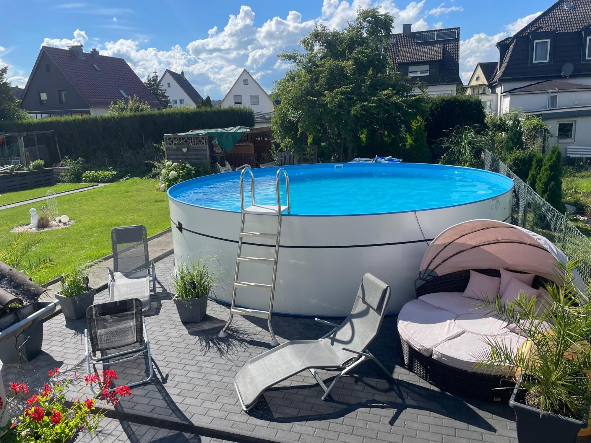 Kleine gemütliche Einliegerwohnung mit Garten und Pool Nordstemmen Exterior foto